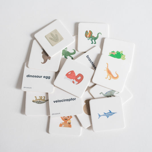 Dinosaurs Pack tiles arranged loosely in a pile on white background